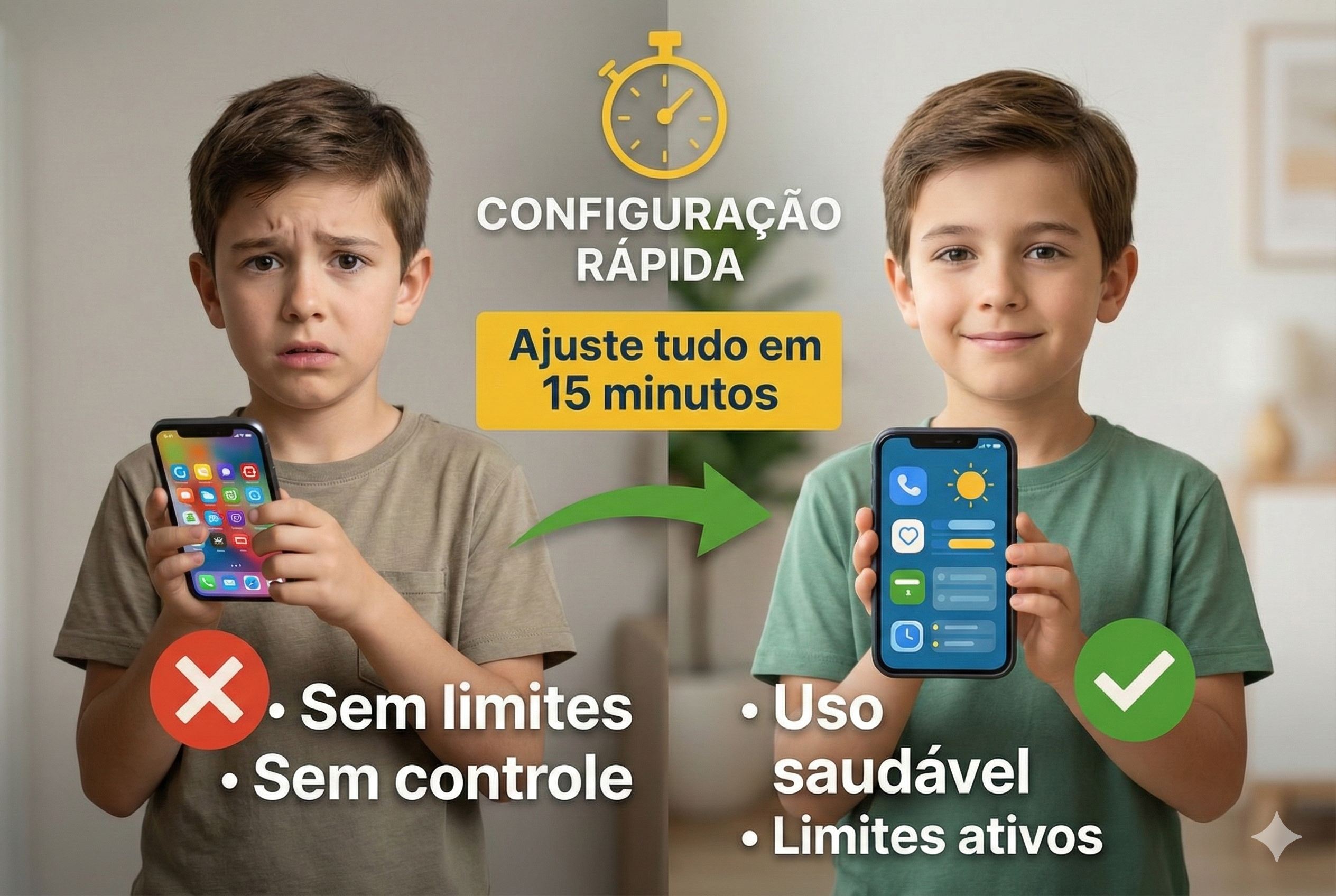 Configuração rápida - comparação sem limites vs uso saudável